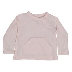 STERLING BABY LONG‑SLEEVE KANGAROO POCKET TOP LONG-SLEEVE SHIRT – PINK – SIZE 6M